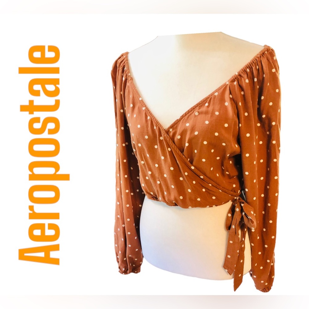 Sz Lg Aeropostale Off Shoulder Crop Top